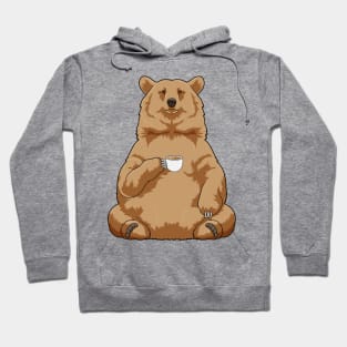 Bear with Cup of Coffee Hoodie